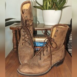Laredo Lace-up Leather Boot